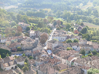  vue du haut de la tour le marché
